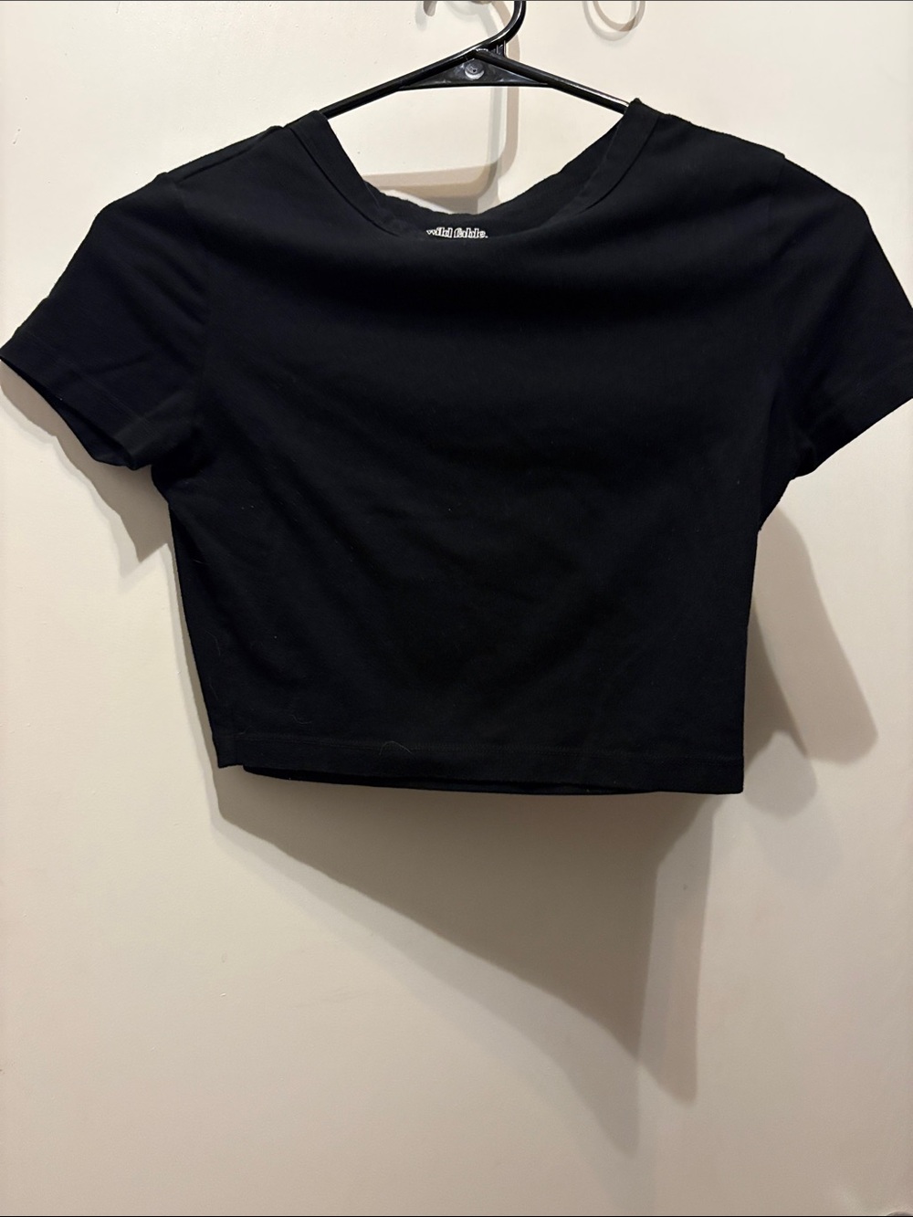 Wild Fable Black Crop T-Shirt - Women Size XS Y2K